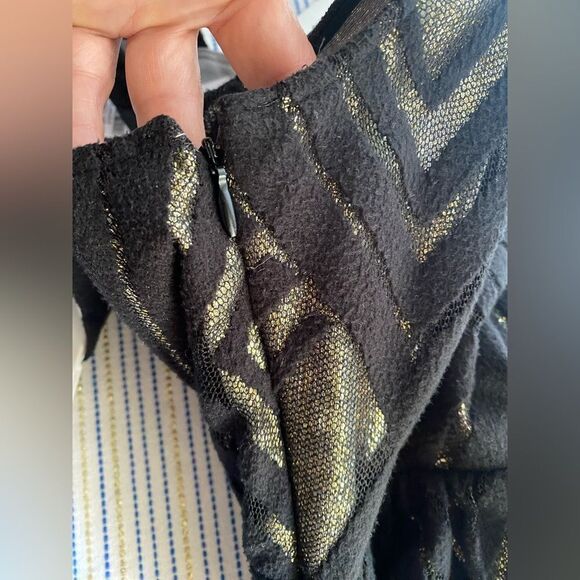 Abercrombie & Fitch black and gold sleeveless dress size medium - Picture 14 of 16